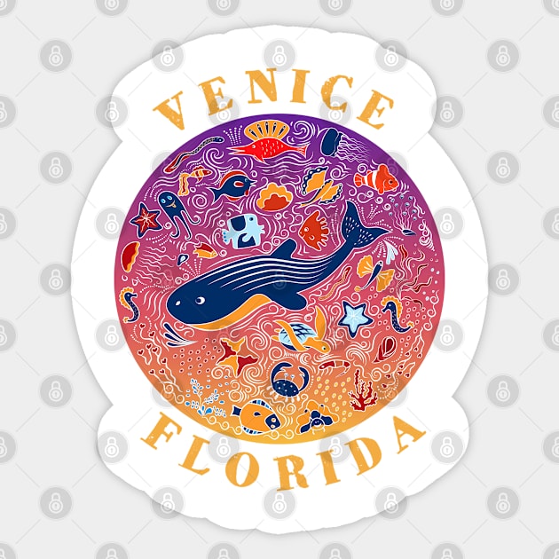 Venice Florida Cut Sea Life Souvenir Sticker by grendelfly73